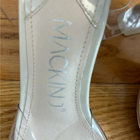 Transparent Point Toe Slingback Pump with Rhinestone Embellishment - Picture 10 of 16